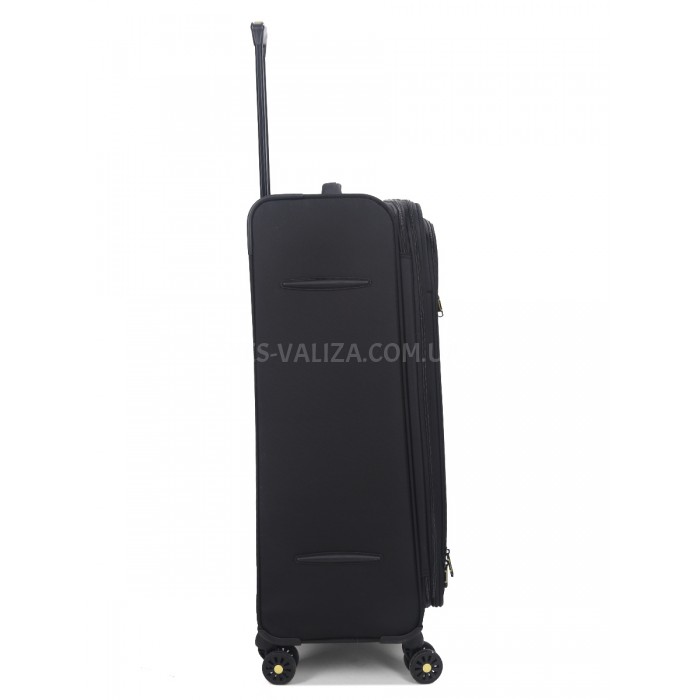 Чемодан большой L ткань чёрный 79х48х31+5/98л/4.4кг/Worldline 616, фото 5