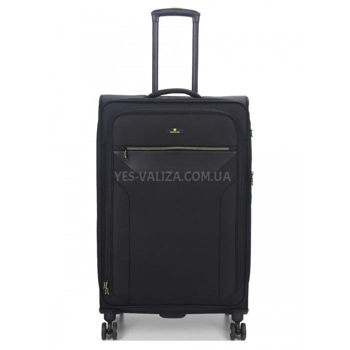 Чемодан большой L ткань чёрный 79х48х31+5/98л/4.4кг/Worldline 616, фото 1