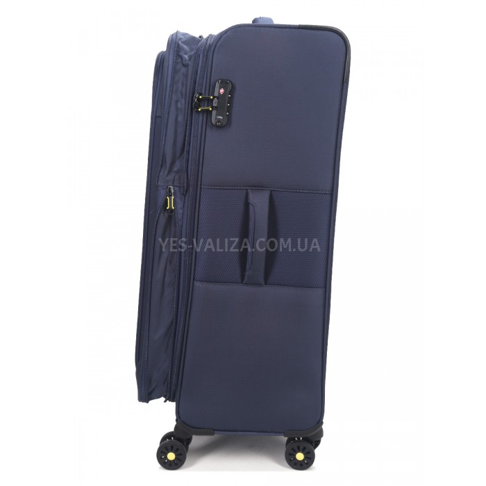 Валіза велика L тканина синя 79х48х31+5/98л/4.4кг/Worldline 616, фото 8