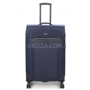 Чемодан большой L ткань синий 79х48х31+5/98л/4.4кг/Worldline 616