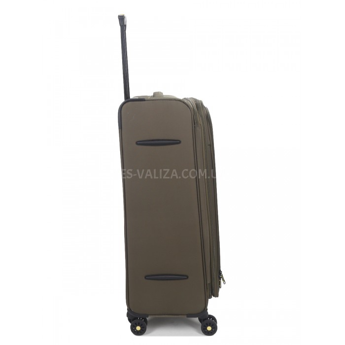 Валіза велика L тканина зелена 79х48х31+5/98л/4.4кг/Worldline 616, фото 5