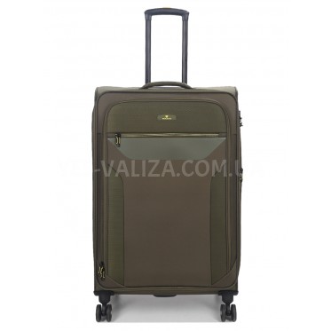Чемодан большой L ткань зелёный 79х48х31+5/98л/4.4кг/Worldline 616
