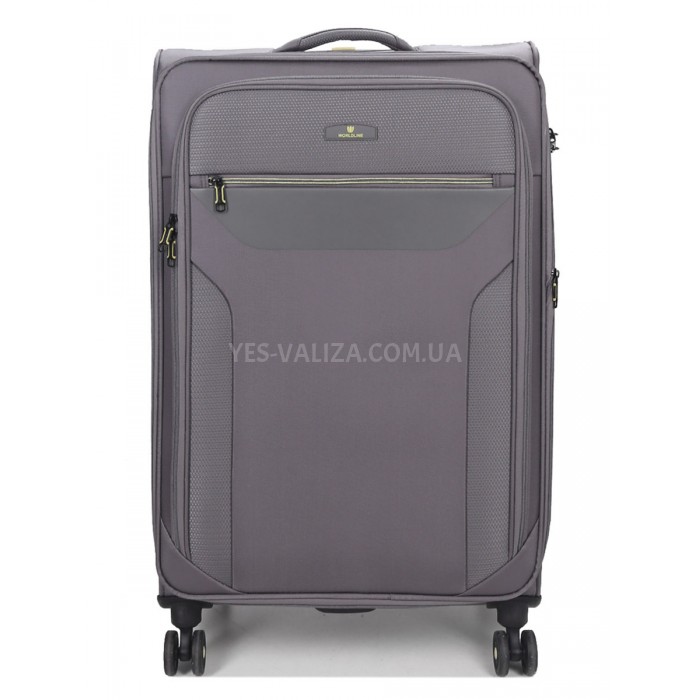 Валіза велика L тканина сіра 79х48х31+5/98л/4.4кг/Worldline 616, фото 3