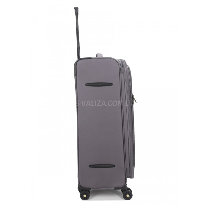 Валіза велика L тканина сіра 79х48х31+5/98л/4.4кг/Worldline 616, фото 5
