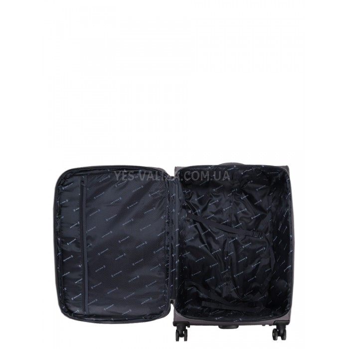 Валіза велика L тканина сіра 79х48х31+5/98л/4.4кг/Worldline 616, фото 15