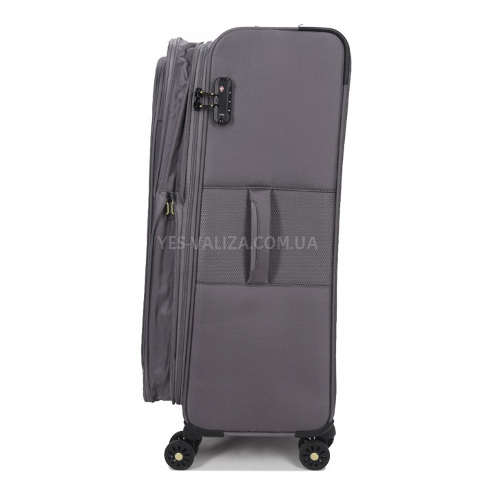 Валіза велика L тканина сіра 79х48х31+5/98л/4.4кг/Worldline 616, фото 8