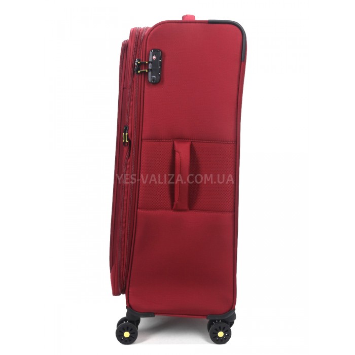 Валіза велика L тканина червона 79х48х31+5/98л/4.4кг/Worldline 616, фото 6