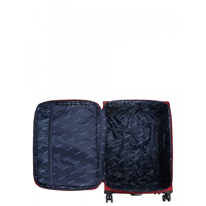 Валіза велика L тканина червона 79х48х31+5/98л/4.4кг/Worldline 616, фото 16