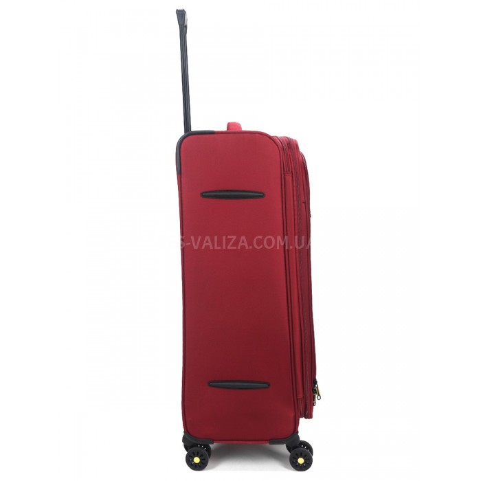 Валіза велика L тканина червона 79х48х31+5/98л/4.4кг/Worldline 616, фото 5