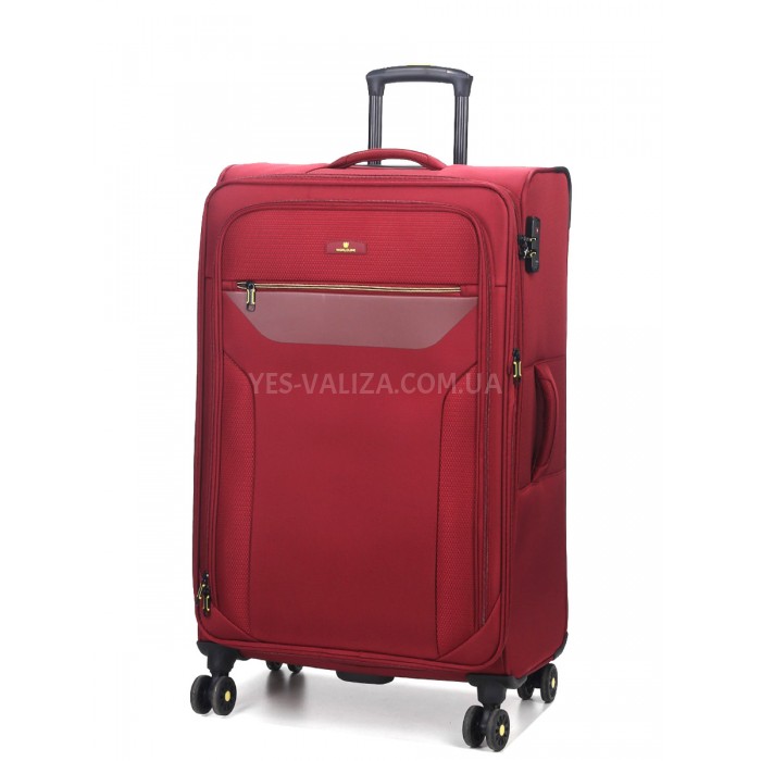 Валіза велика L тканина червона 79х48х31+5/98л/4.4кг/Worldline 616, фото 2