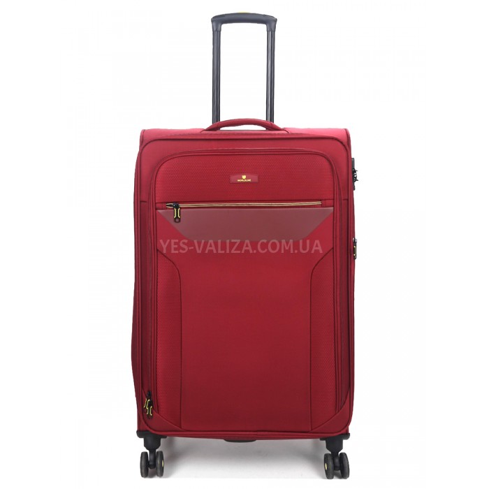 Валіза велика L тканина червона 79х48х31+5/98л/4.4кг/Worldline 616, фото 1