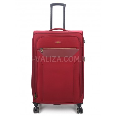 Чемодан большой L ткань красный 79х48х31+5/98л/4.4кг/Worldline 616