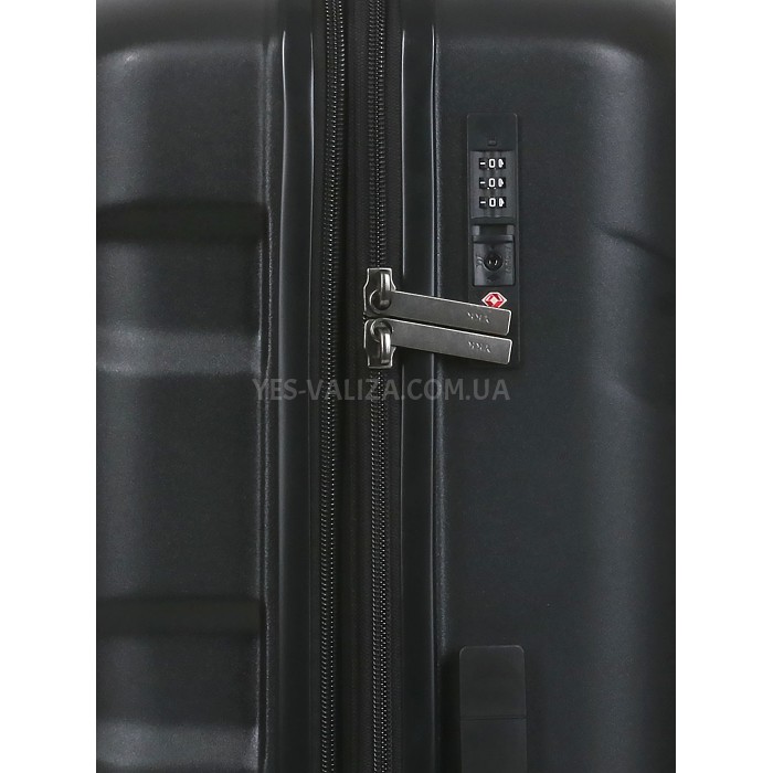Набор чемоданов Франция (L M S-3шт) поликарбонат чёрний/Airtex 748, фото 12