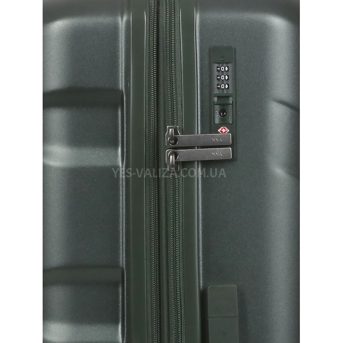 Набір валіз Франція (L M S-3шт) полікарбонат зелений/Airtex 748, фото 12