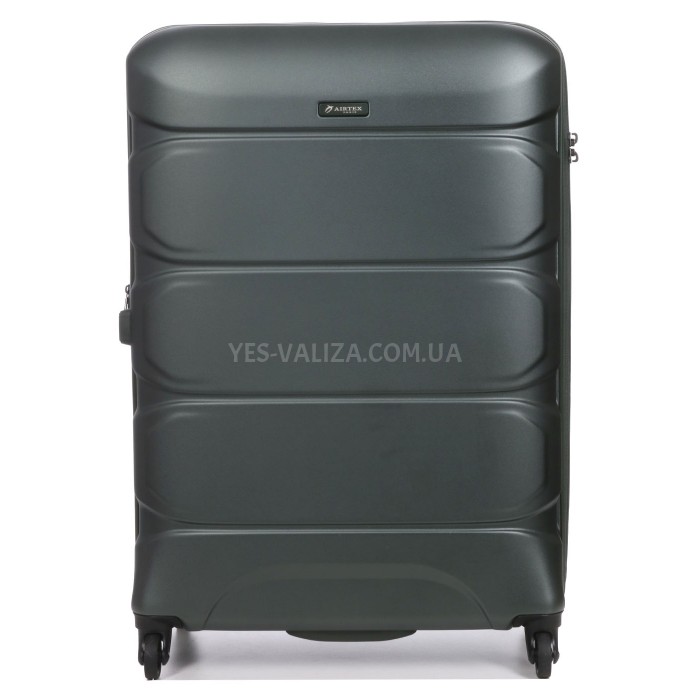 Набор чемоданов Франция (L M S-3шт) поликарбонат зелёный/Airtex 748, фото 5