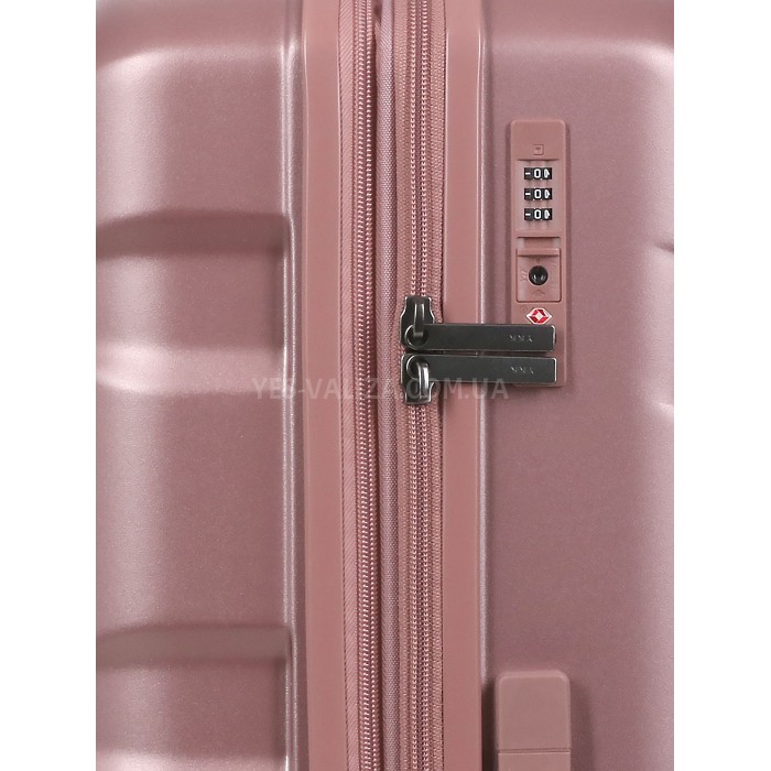 Набір валіз Франція (L M S-3шт) полікарбонат рожевий/Airtex 748, фото 12