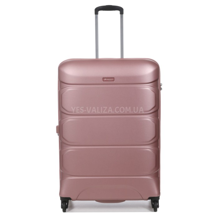 Набір валіз Франція (L M S-3шт) полікарбонат рожевий/Airtex 748, фото 4