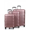 Набор чемоданов Франция (L M S-3шт) поликарбонат розовый/Airtex 748, фото 17