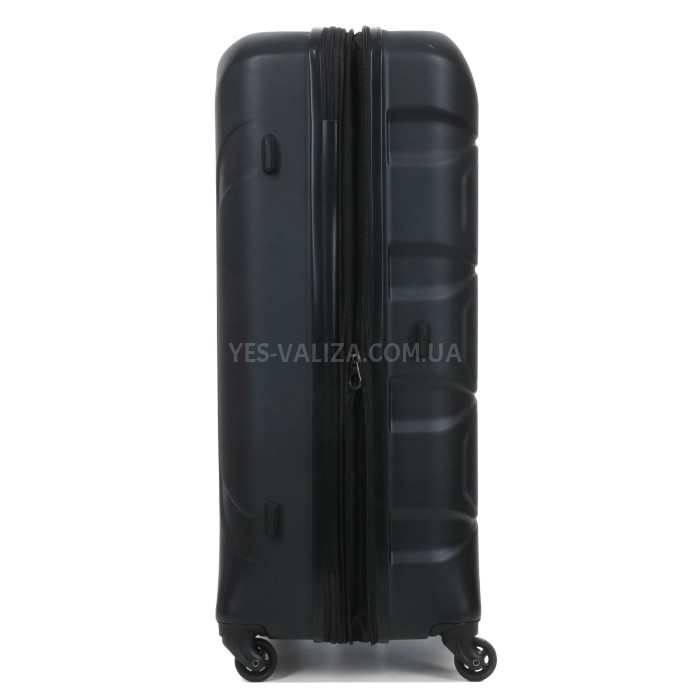 Чемодан большой L поликарбонат чёрный 76х53х30+4/128л/4.6кг/Airtex 748, фото 8