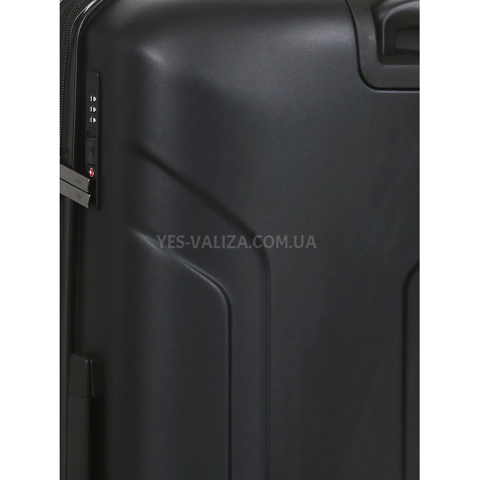 Валіза велика L полікарбонат чорна 76х53х30+4/128л/4.6кг/Airtex 748, фото 12