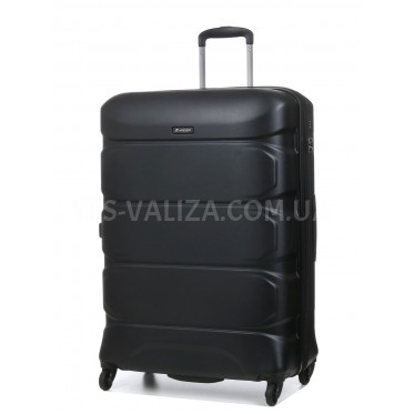 Чемодан большой L поликарбонат чёрный 76х53х30+4/128л/4.6кг/Airtex 748