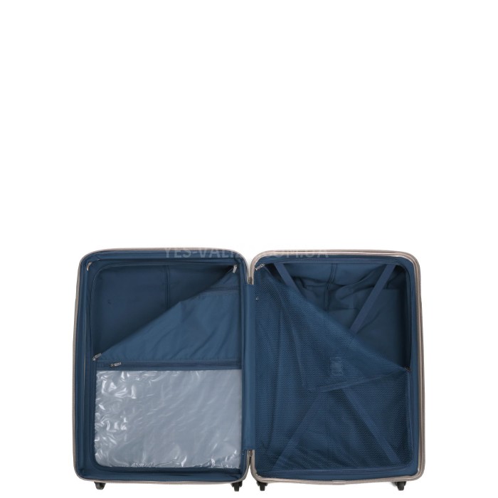 Валіза велика L полікарбонат шампань 76х53х30+4/128л/4.6кг/Airtex 748, фото 15