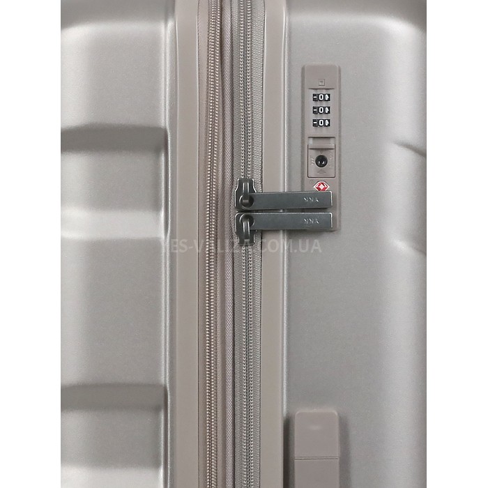 Валіза велика L полікарбонат шампань 76х53х30+4/128л/4.6кг/Airtex 748, фото 11