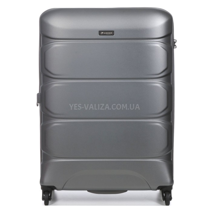 Валіза велика L полікарбонат сіра 76х53х30+4/128л/4.6кг/Airtex 748, фото 3