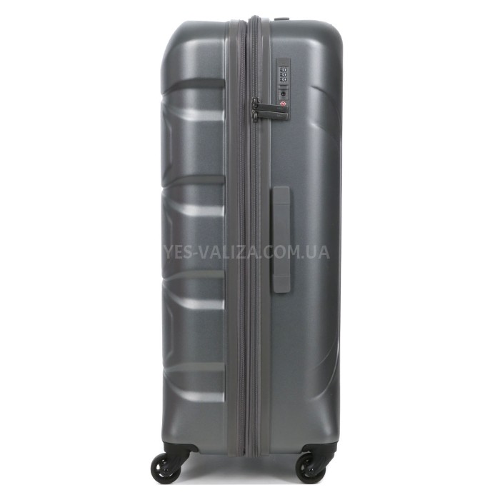 Валіза велика L полікарбонат сіра 76х53х30+4/128л/4.6кг/Airtex 748, фото 6