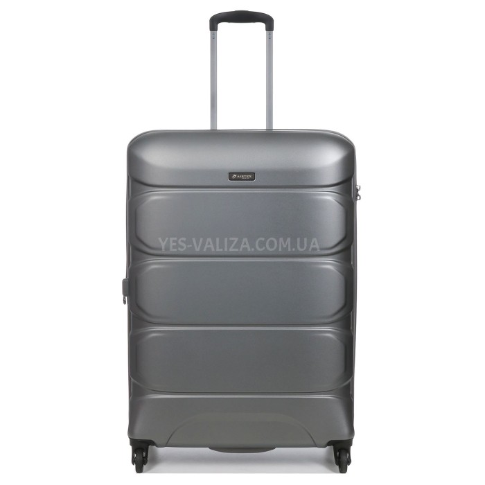 Валіза велика L полікарбонат сіра 76х53х30+4/128л/4.6кг/Airtex 748, фото 2