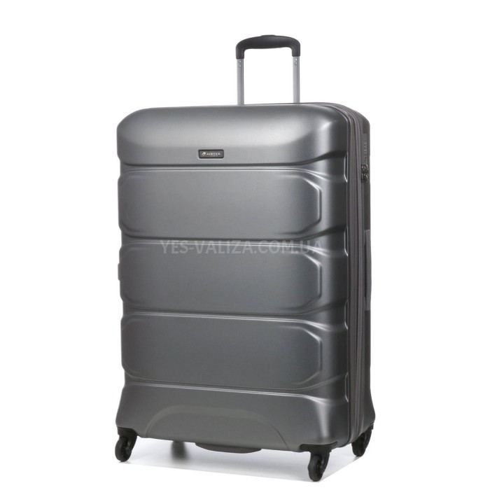 Валіза велика L полікарбонат сіра 76х53х30+4/128л/4.6кг/Airtex 748, фото 1