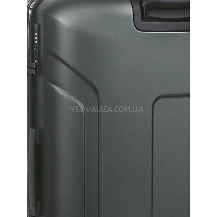 Чемодан большой L поликарбонат зелёный 76х53х30+4/128л/4.6кг/Airtex 748, фото 14