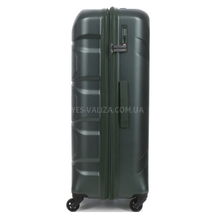 Валіза велика L полікарбонат зелена 76х53х30+4/128л/4.6кг/Airtex 748, фото 5