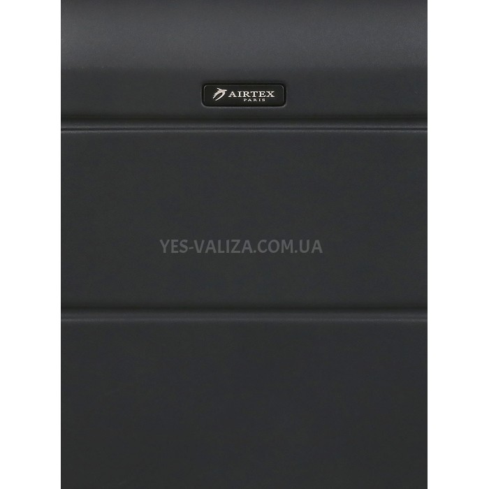 Чемодан средний M поликарбонат чёрный 66х46х26+4/77л/3.6кг/Airtex 748, фото 13