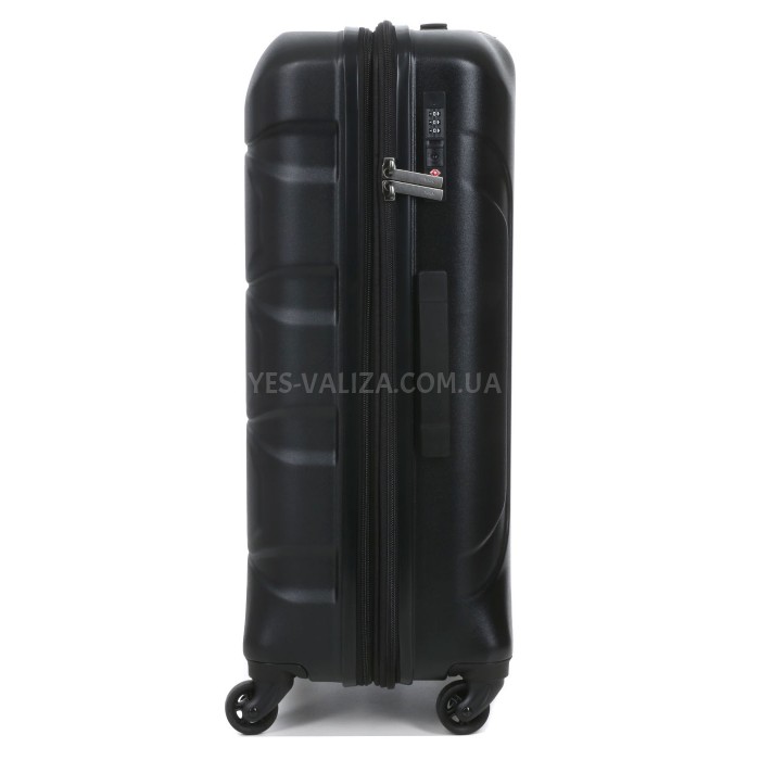 Валіза середня M полікарбонат чорна 66х46х26+4/77л/3.6кг/Airtex 748, фото 6