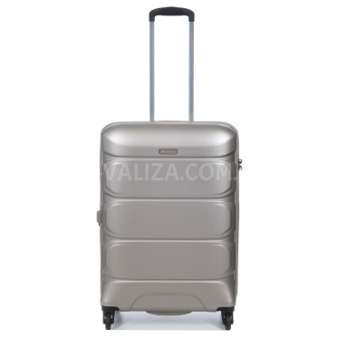 Валіза середня M полікарбонат шампань 66х46х26+4/77л/3.6кг/Airtex 748