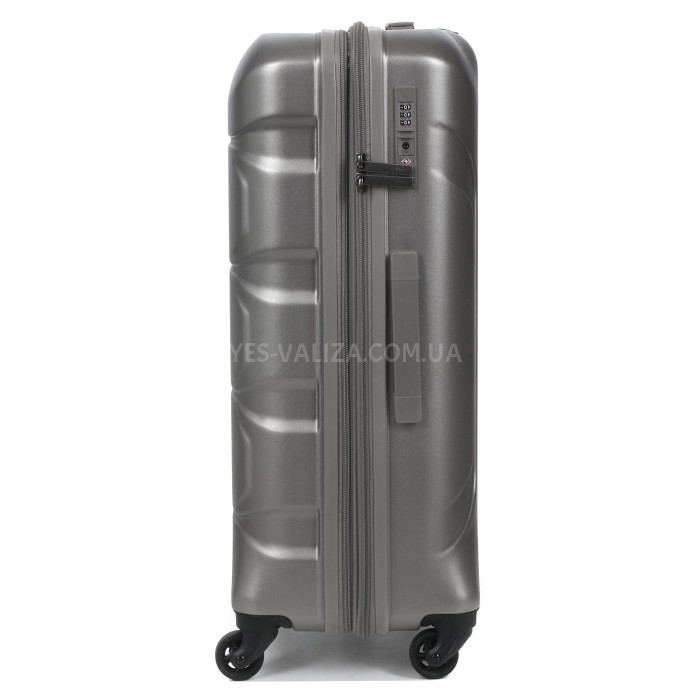 Валіза середня M полікарбонат сіра 66х46х26+4/77л/3.6кг/Airtex 748, фото 6