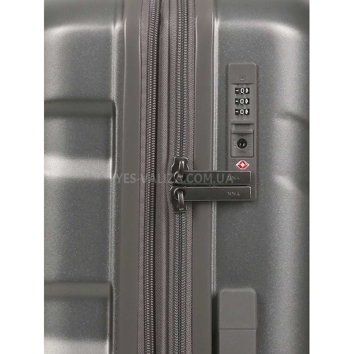 Чемодан средний M поликарбонат серый 66х46х26+4/77л/3.6кг/Airtex 748, фото 11