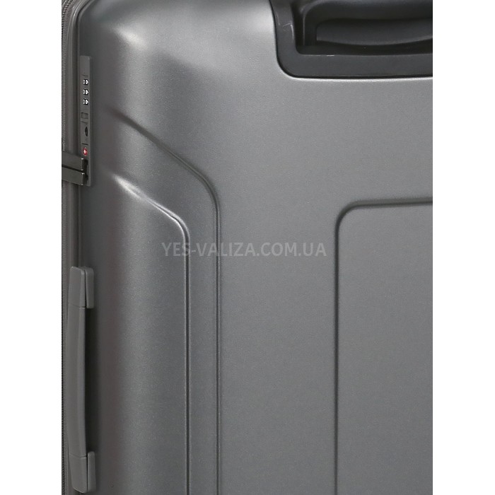 Валіза середня M полікарбонат сіра 66х46х26+4/77л/3.6кг/Airtex 748, фото 12