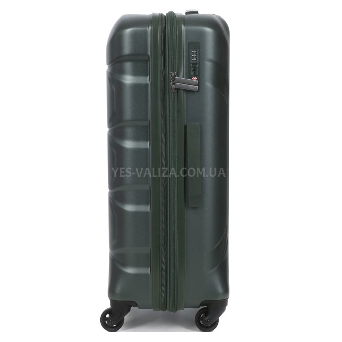 Валіза середня M полікарбонат зелена 66х46х26+4/77л/3.6кг/Airtex 748, фото 6