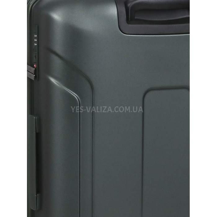 Чемодан средний M поликарбонат зелёный 66х46х26+4/77л/3.6кг/Airtex 748, фото 12