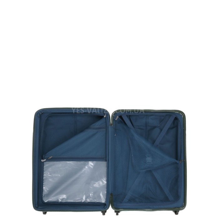 Чемодан средний M поликарбонат зелёный 66х46х26+4/77л/3.6кг/Airtex 748, фото 15