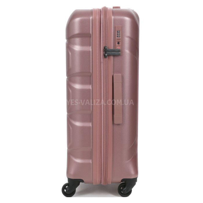 Чемодан средний M поликарбонат розовый 66х46х26+4/77л/3.6кг/Airtex 748, фото 7