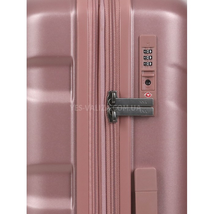 Валіза середня M полікарбонат рожева 66х46х26+4/77л/3.6кг/Airtex 748, фото 11