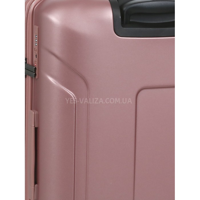 Чемодан средний M поликарбонат розовый 66х46х26+4/77л/3.6кг/Airtex 748, фото 13