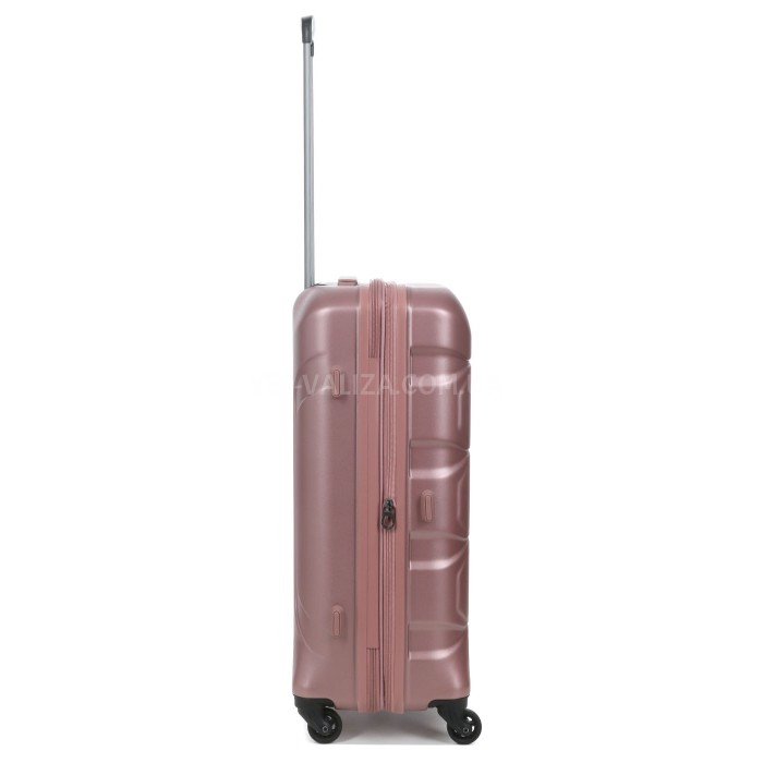 Чемодан средний M поликарбонат розовый 66х46х26+4/77л/3.6кг/Airtex 748, фото 5