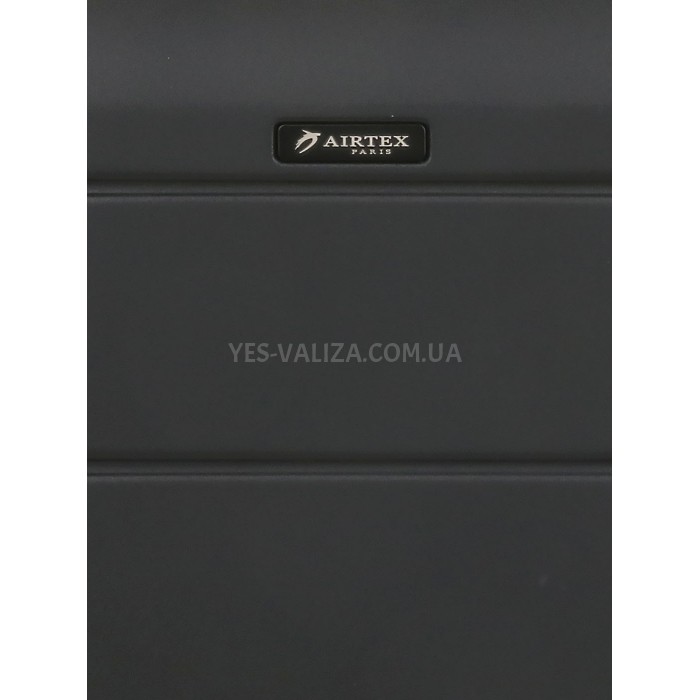 Чемодан малый S поликарбонат чёрный 55х35х21+4/40л/2.75кг/Airtex 748, фото 12