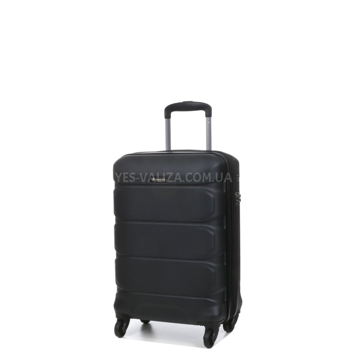 Валіза мала S полікарбонат чорна 55х35х21+4/40л/2.75кг/Airtex 748, фото 1