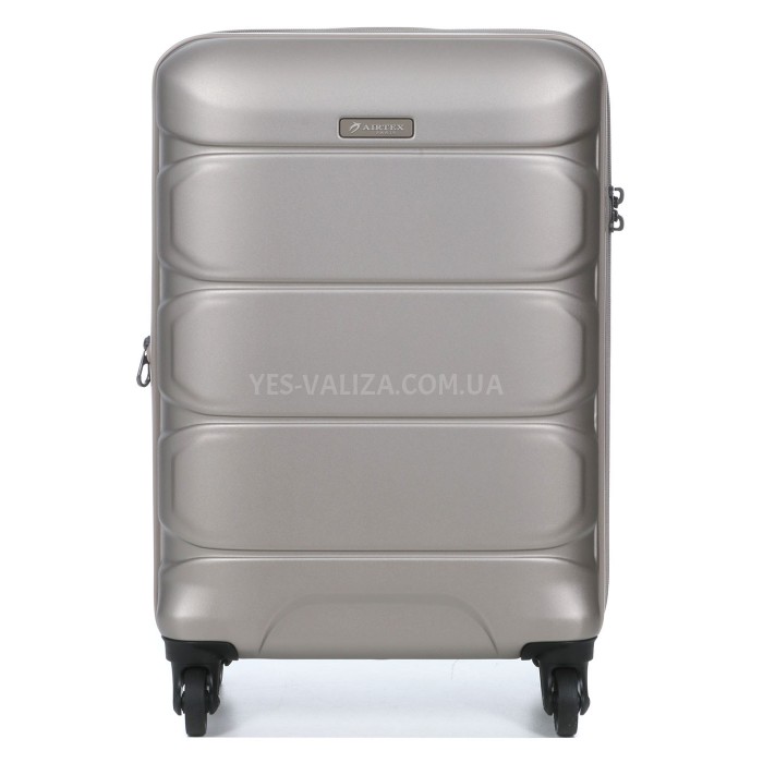 Чемодан малый S поликарбонат шампань 55х35х21+4/40л/2.75кг/Airtex 748, фото 3