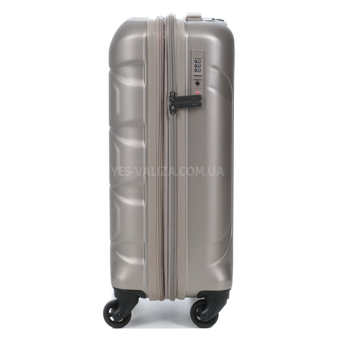 Валіза мала S полікарбонат шампань 55х35х21+4/40л/2.75кг/Airtex 748, фото 6